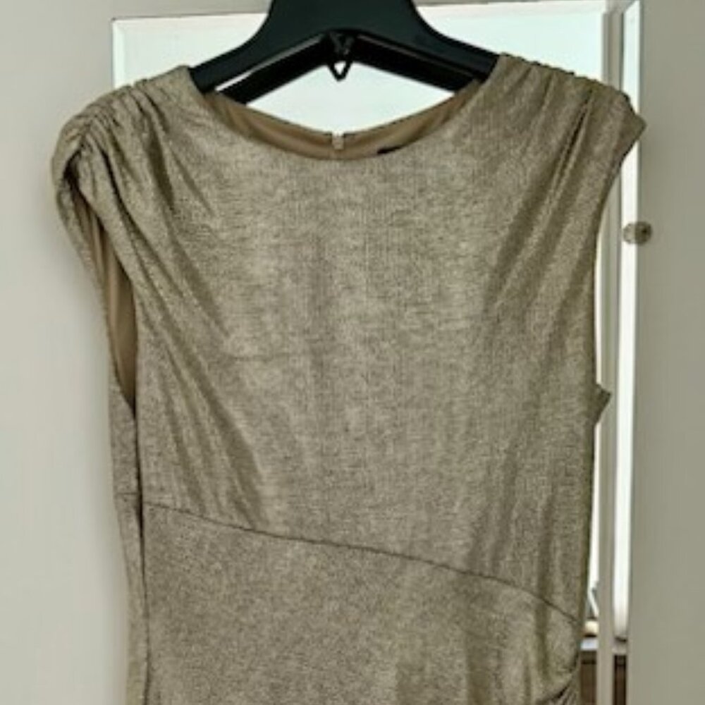 Evening gold lame Lauren dress Size 12